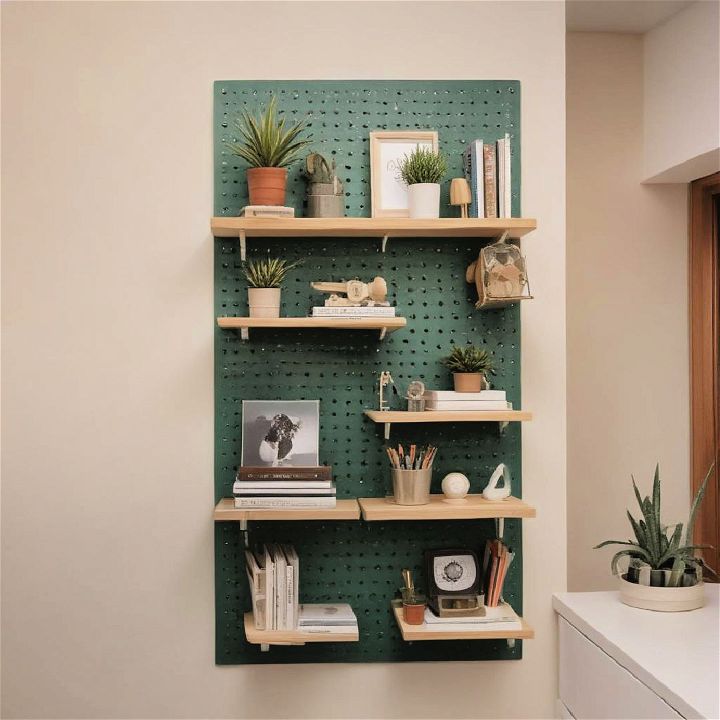 pegboard shelving for small office