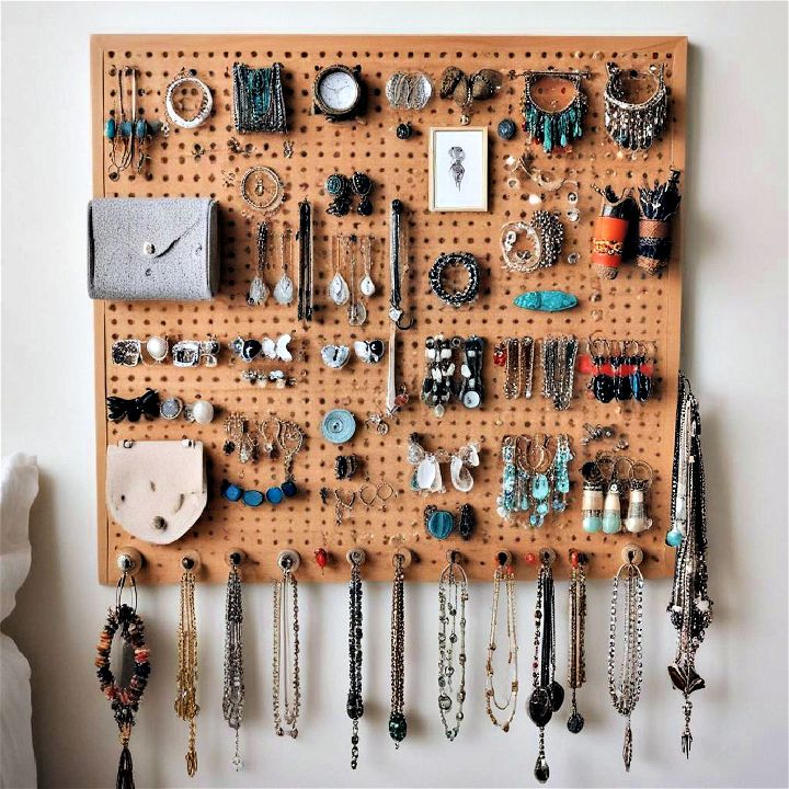 pegboard to organize your accessories