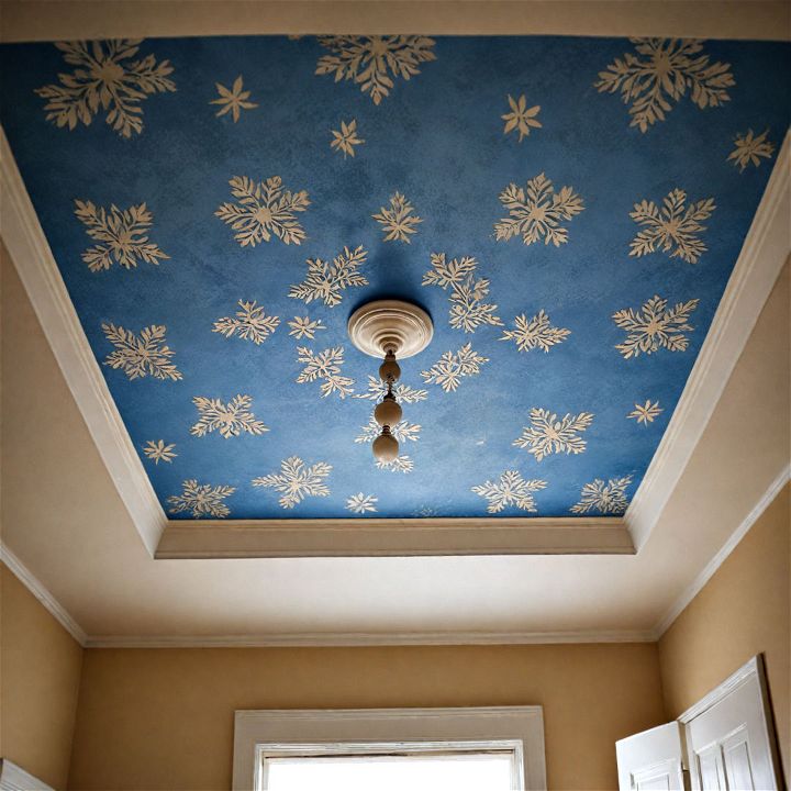 personalize stenciled ceiling