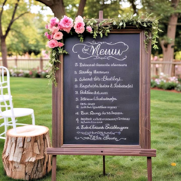 personalized chalkboard sign