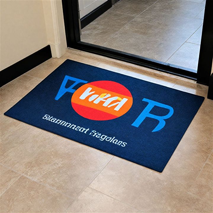 personalized logo mat for a cohesive look