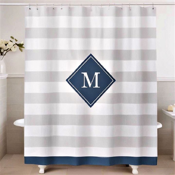 personalized monogram shower curtain