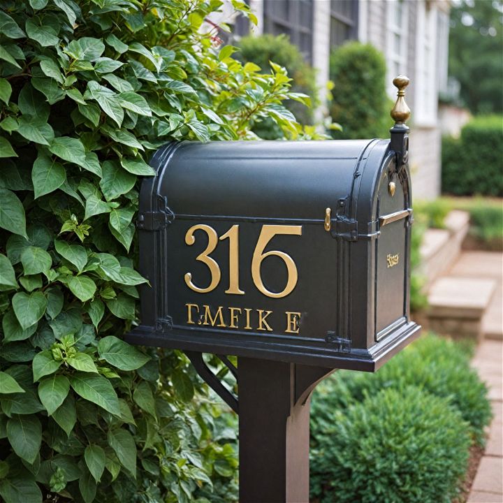 personalized number mailbox decor