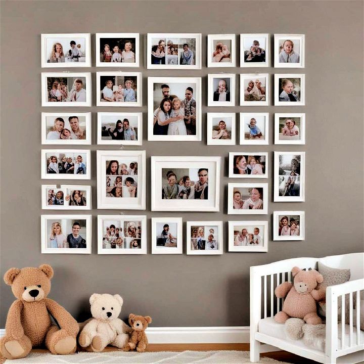 personalized photo wall for cohesive look