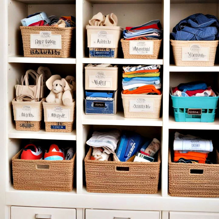 personalized storage labels to simplify organization