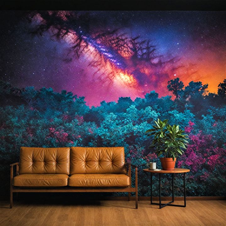 photo mural to create a dramatic effect