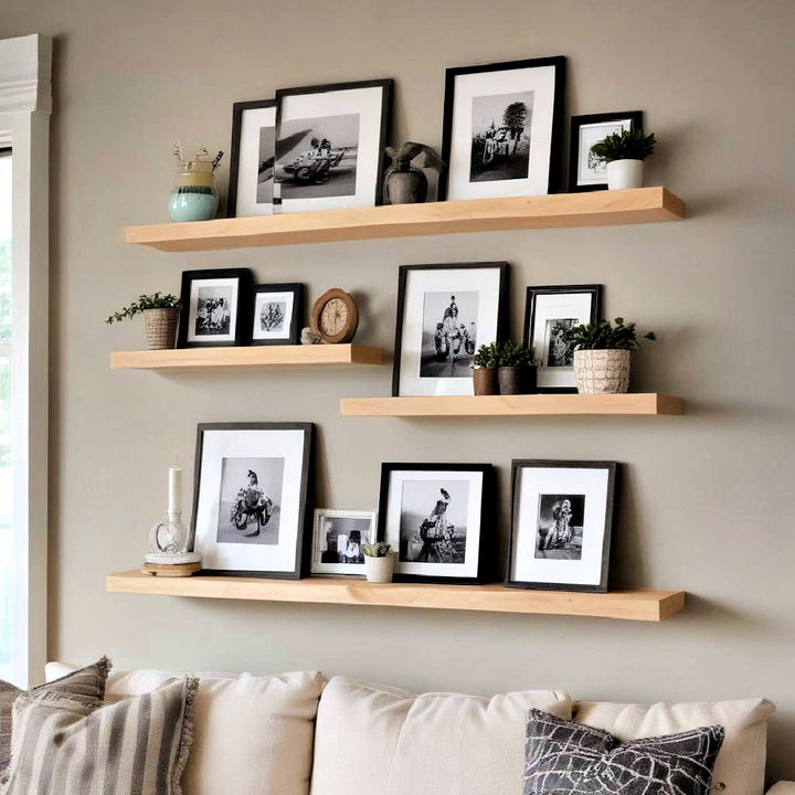 picture ledge shelves for living room