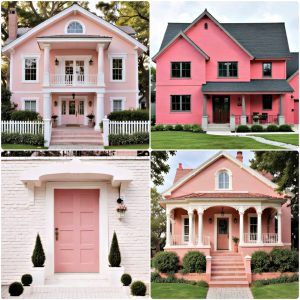 pink house exterior ideas