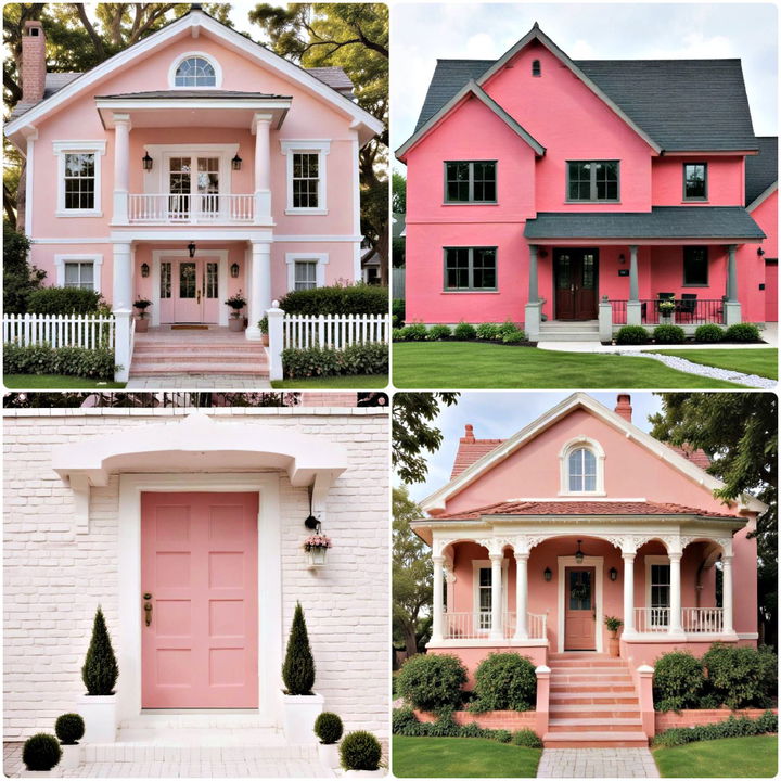 pink house exterior ideas