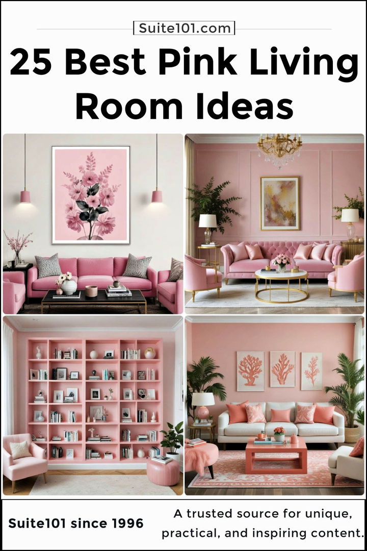 pink living room ideas to copy