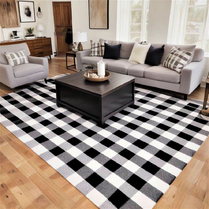 plaid rug for living room