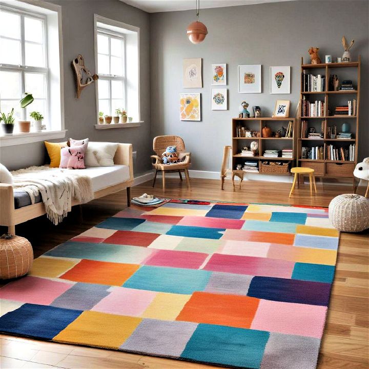 playful and comfy kids room rug
