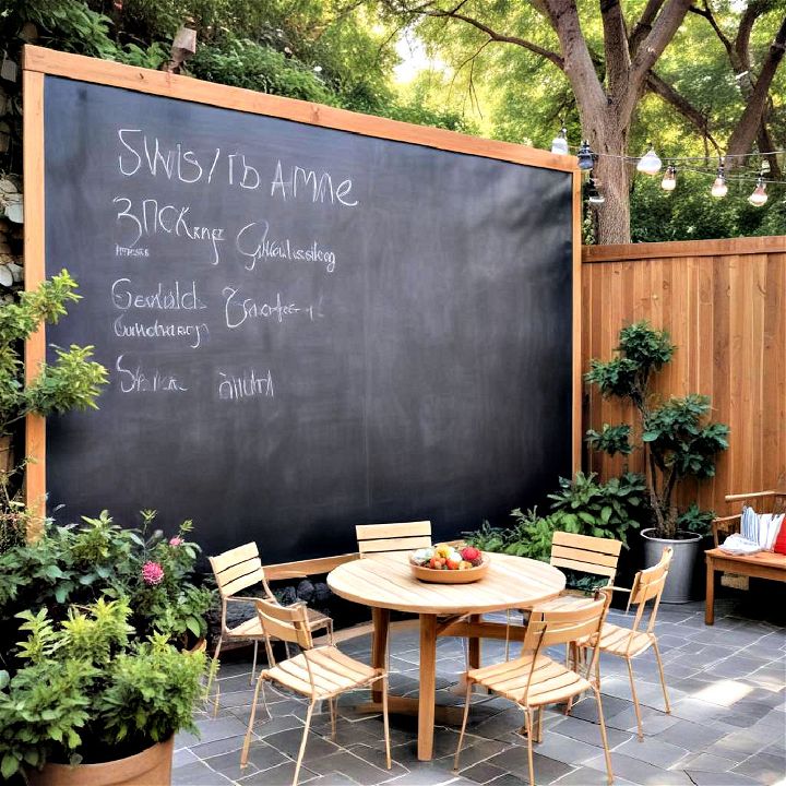 playful and functional chalkboard wall