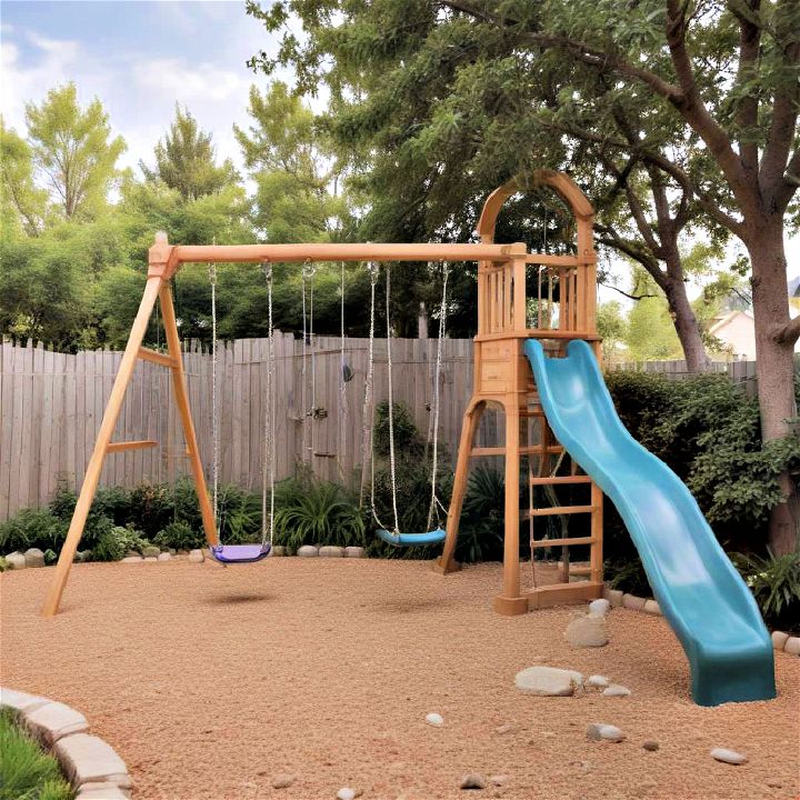 playful swing set for kids