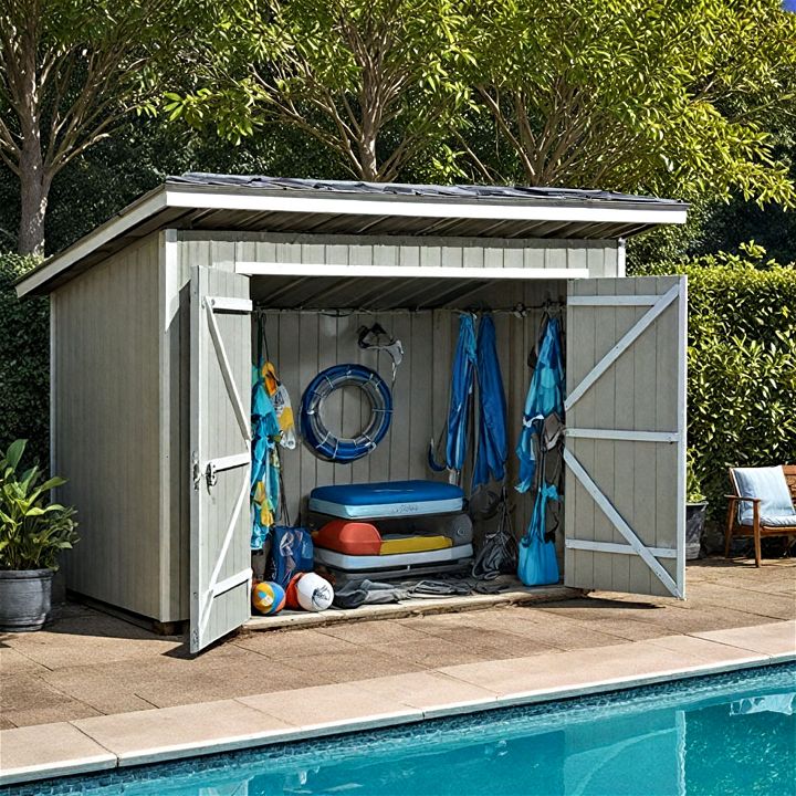 pool shed for garden