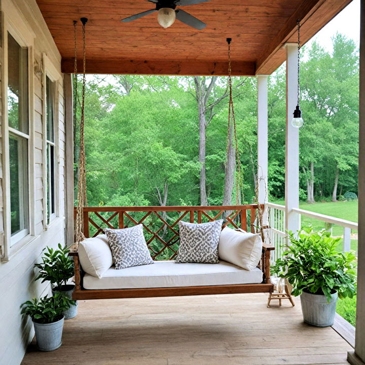 porch swing for relaxing or reading