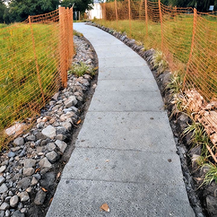 porous concrete paths