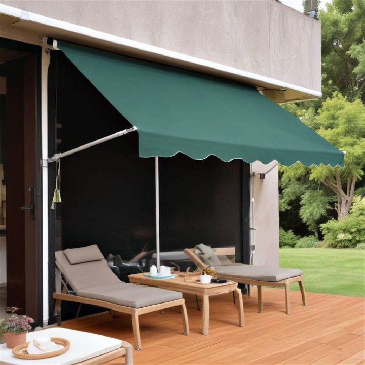 portable awning for deck