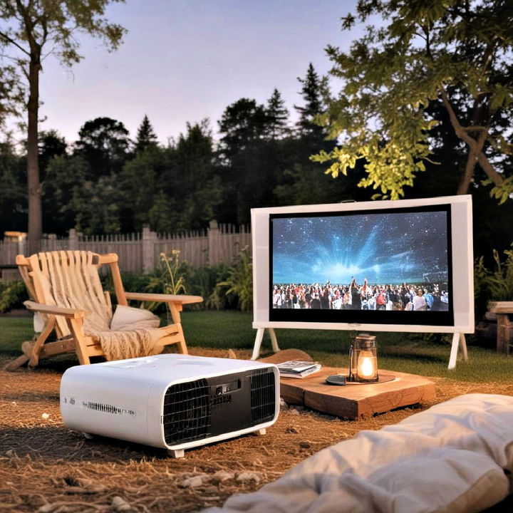 portable outdoor projector for movie night