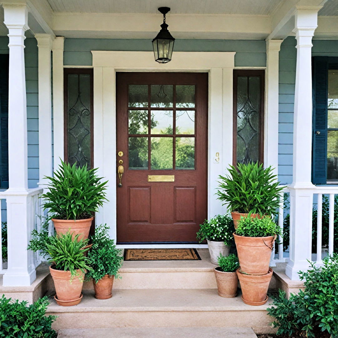 potted plants to add a touch of nature