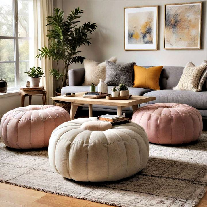 poufs and ottomans for extra seating