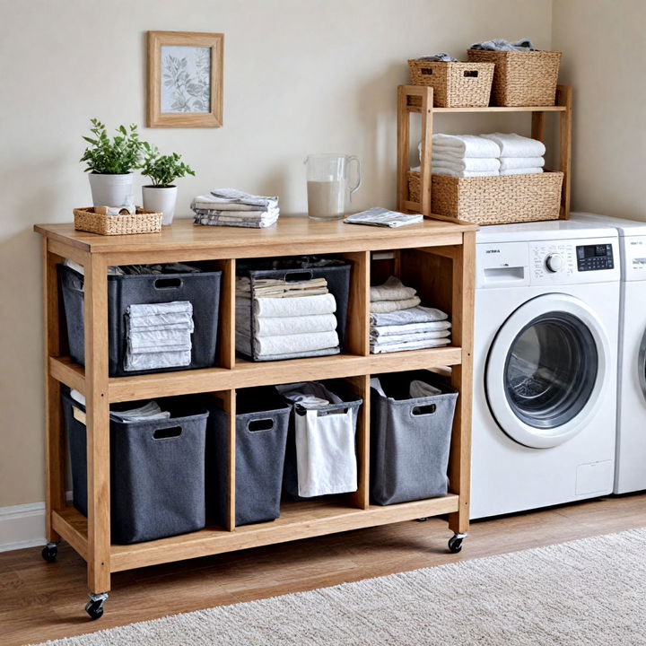 practical and easy laundry sorter with compartments