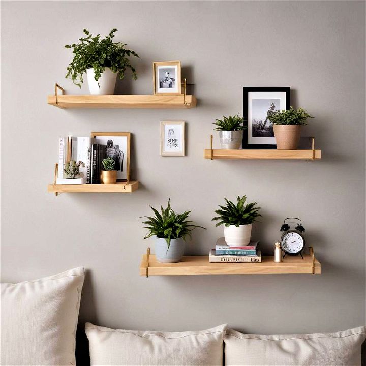 practical and stylish floating shelves