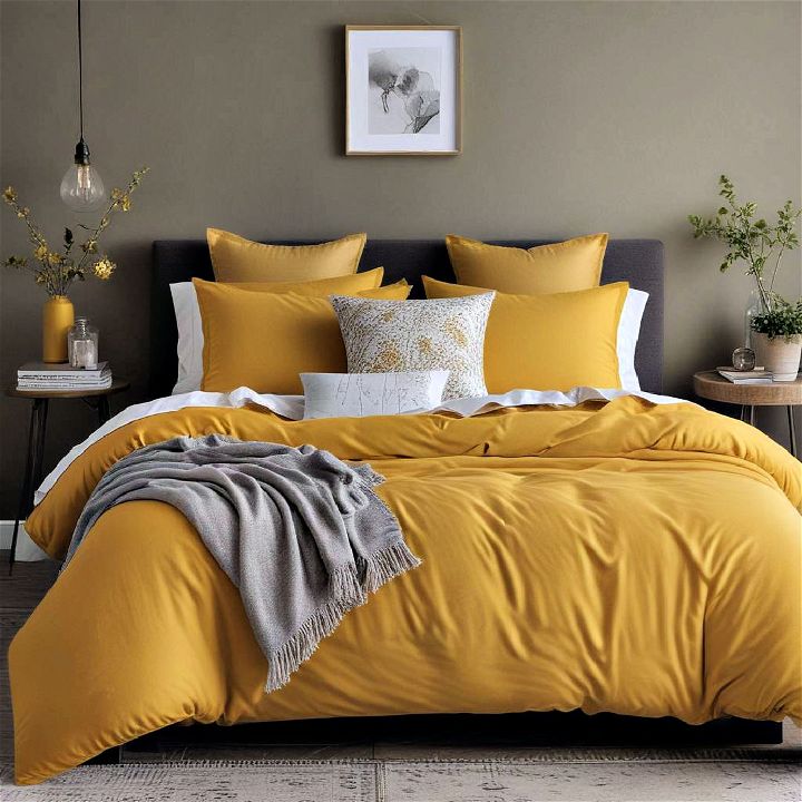 pretty mustard bedding
