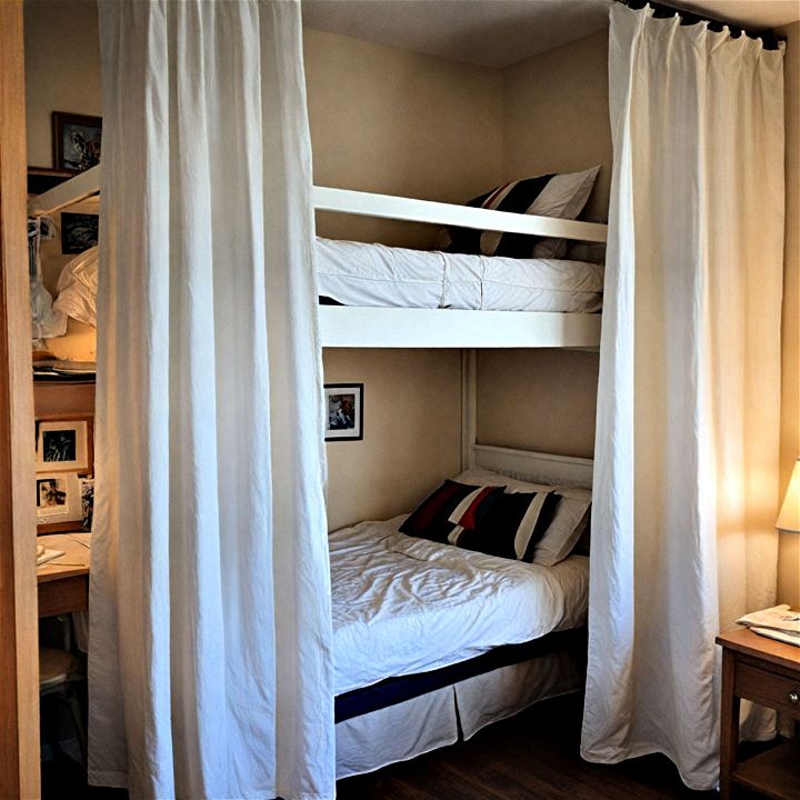 privacy with bunk curtains