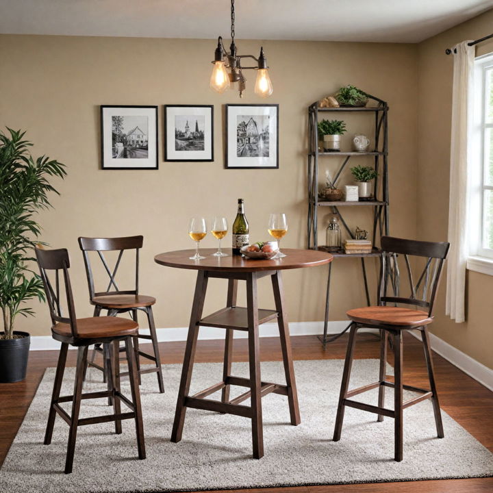 pub table and chairs for entertaining guests