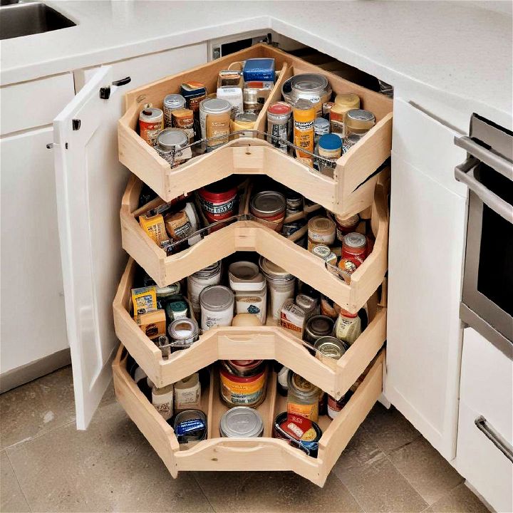 pull out drawers corner pantry
