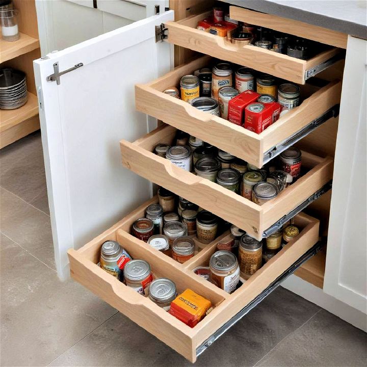 pull out drawers for storage