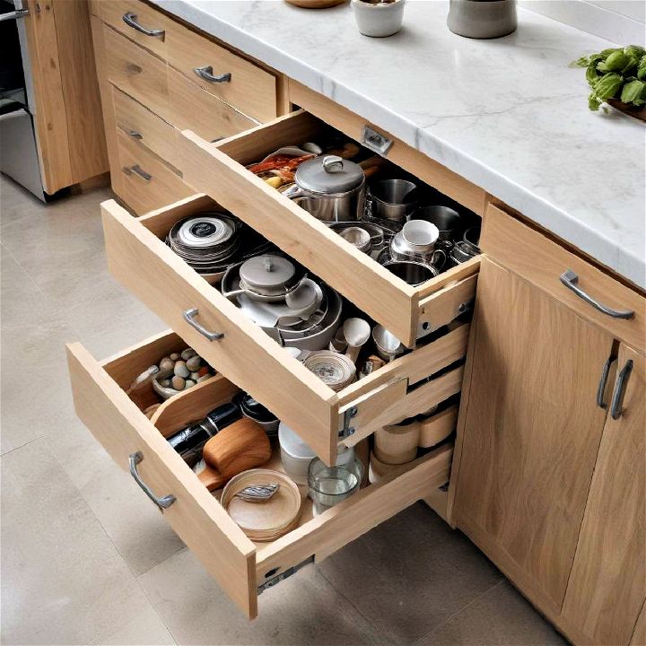 pull out drawers for storage
