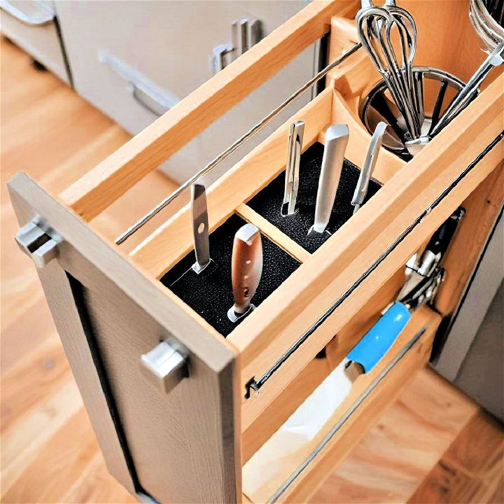 pull out knife cabinet