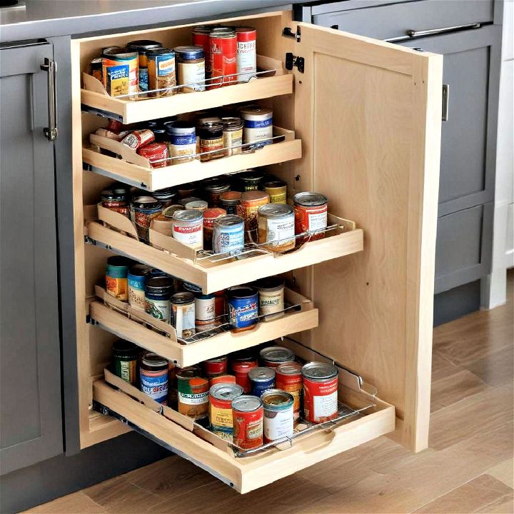 pull out shelves for small pantry
