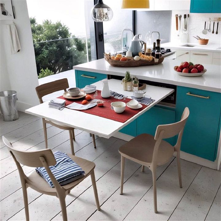 pull out table for eat in kitchen