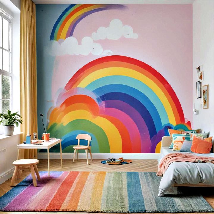 rainbow color scheme to any room