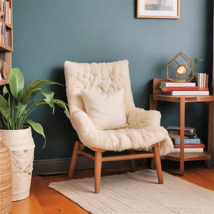 reading nook with a comfortable chair