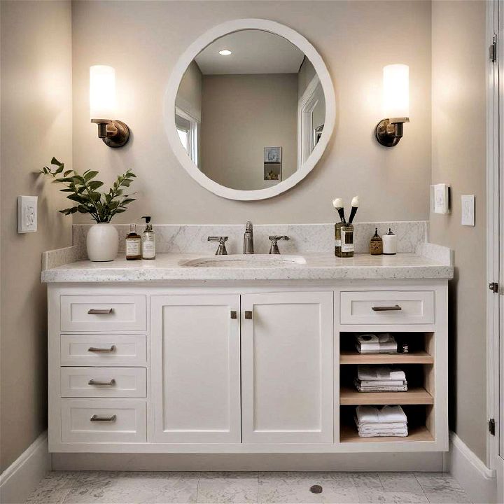 recessed bathroom vanity design