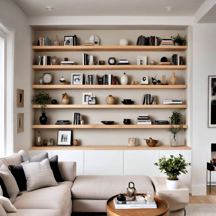 recessed shelves storage solution