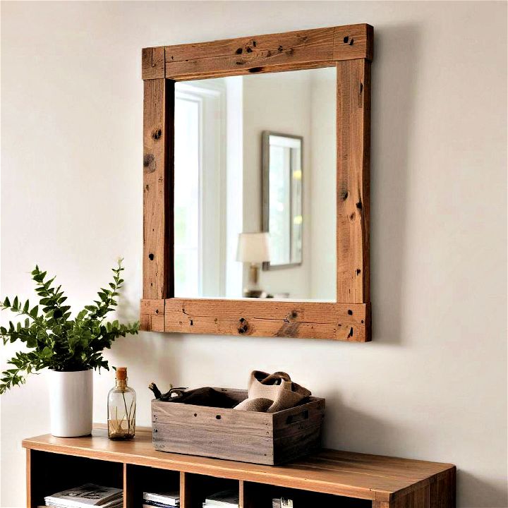 reclaimed wood mirror eco conscious design