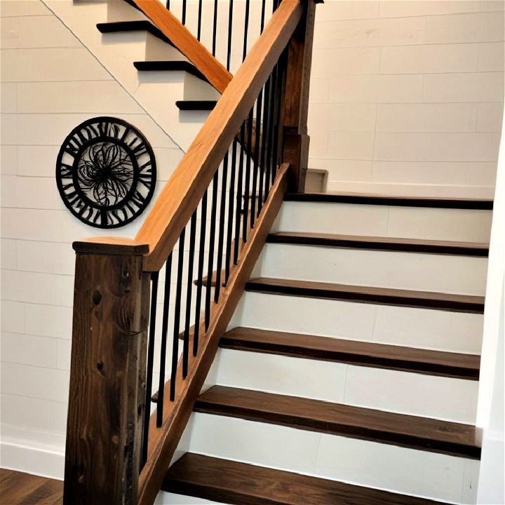reclaimed wood stair railing