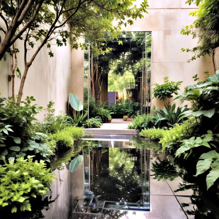 reflective surfaces for small garden