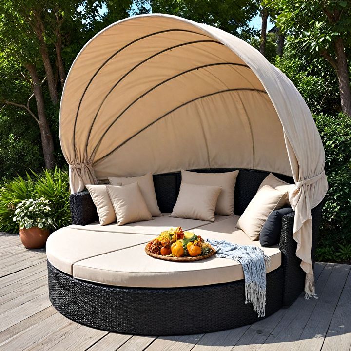 relaxation and luxury outdoor daybed