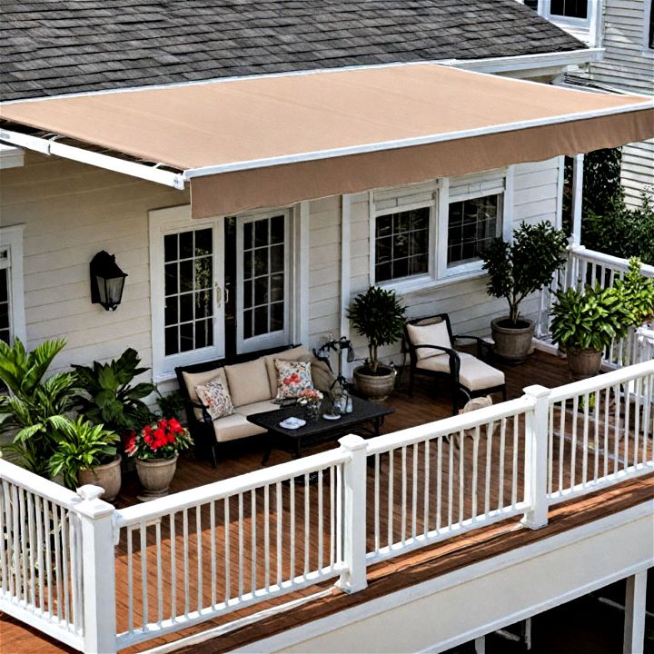 retractable awning for deck