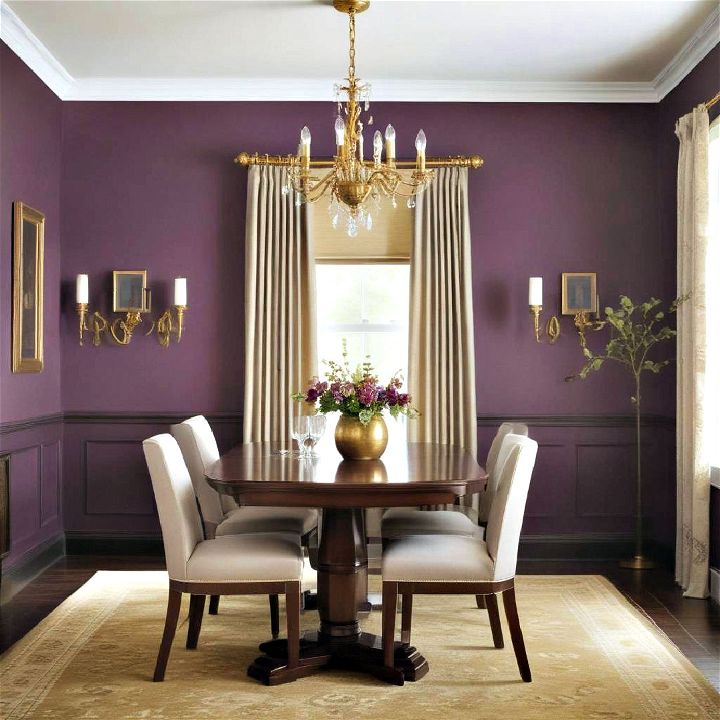 rich plum dining room paint color