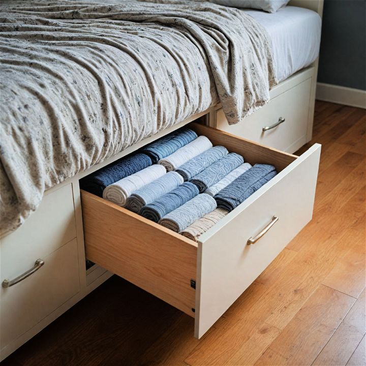 roll out drawers for blanket storage