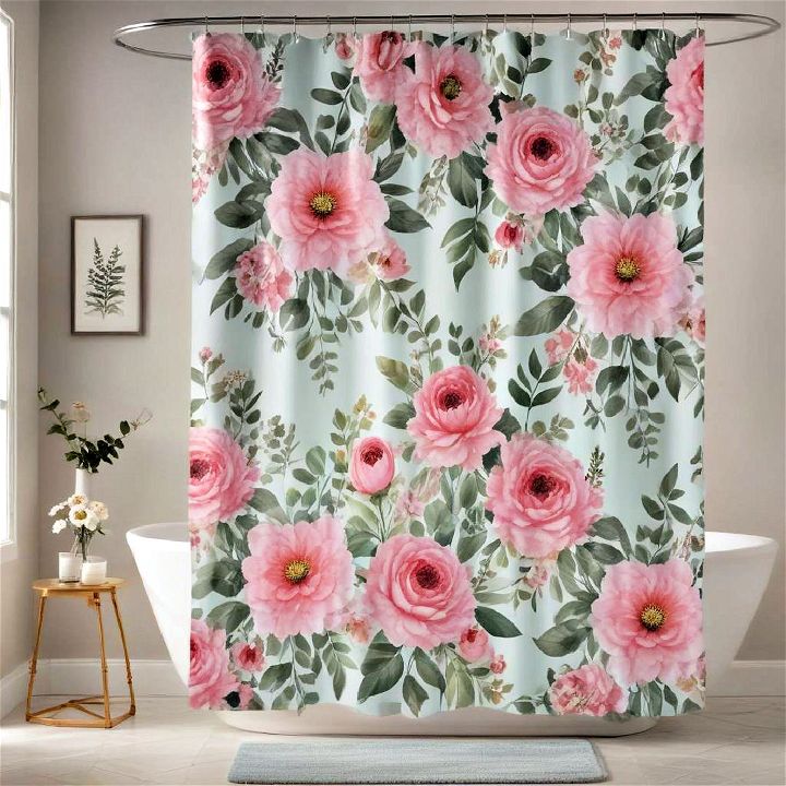 romantic floral curtain idea