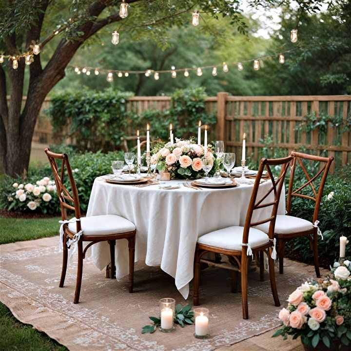 romantic sweetheart tablescape for wedding