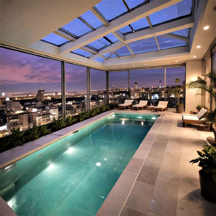 rooftop indoor pool